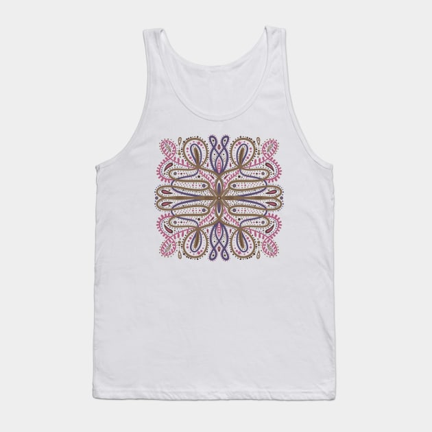 Vines & Vibes (Peaceful Pansy) Tank Top by Cascade Patterns